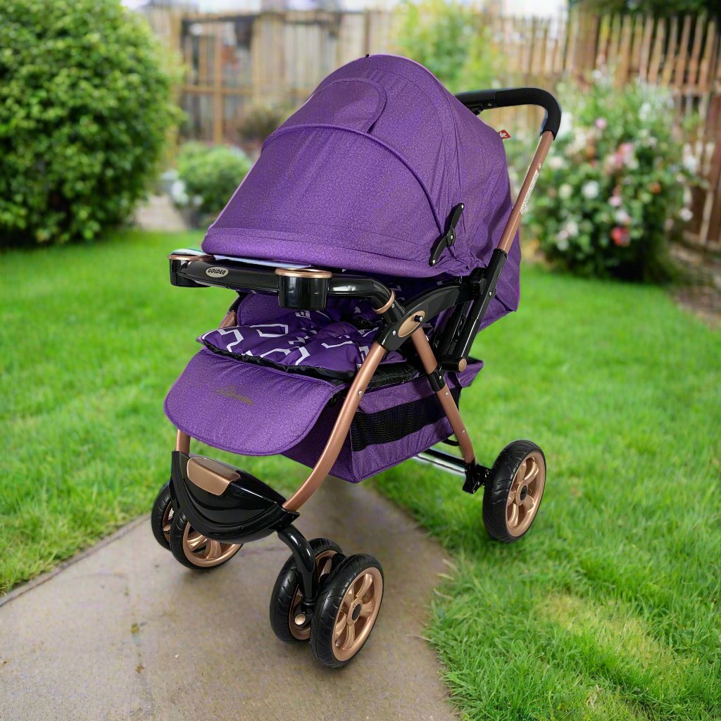 Gold Baby Stroller S-7X-PRPL