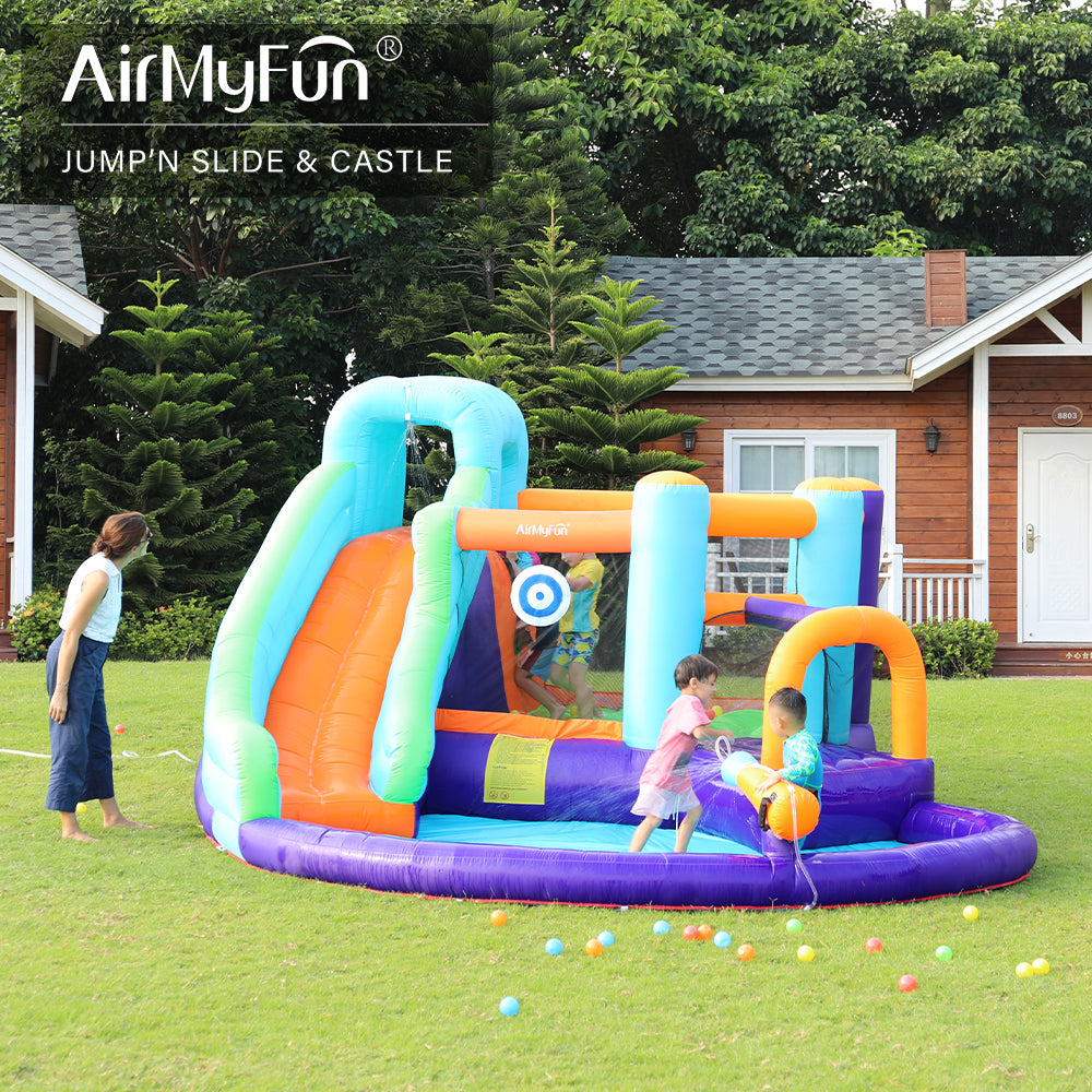 INF JUMPER  SLIDE & POOL D-14ft.2" W-13ft.3" H-7ft.8"