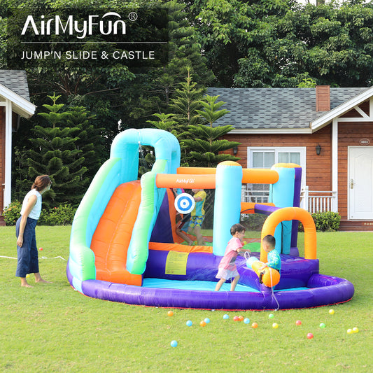 INF JUMPER  SLIDE & POOL D-14ft.2" W-13ft.3" H-7ft.8"
