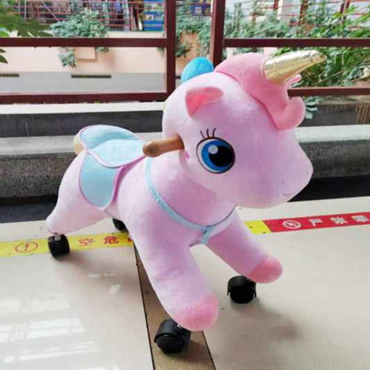 KIDS RIDING UNICORN