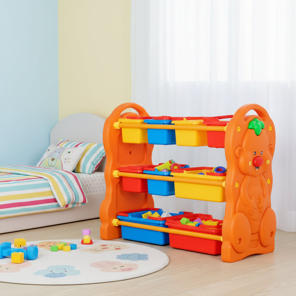 KIDS TOYS STORAGE STAND L-37" W-14" H-31"