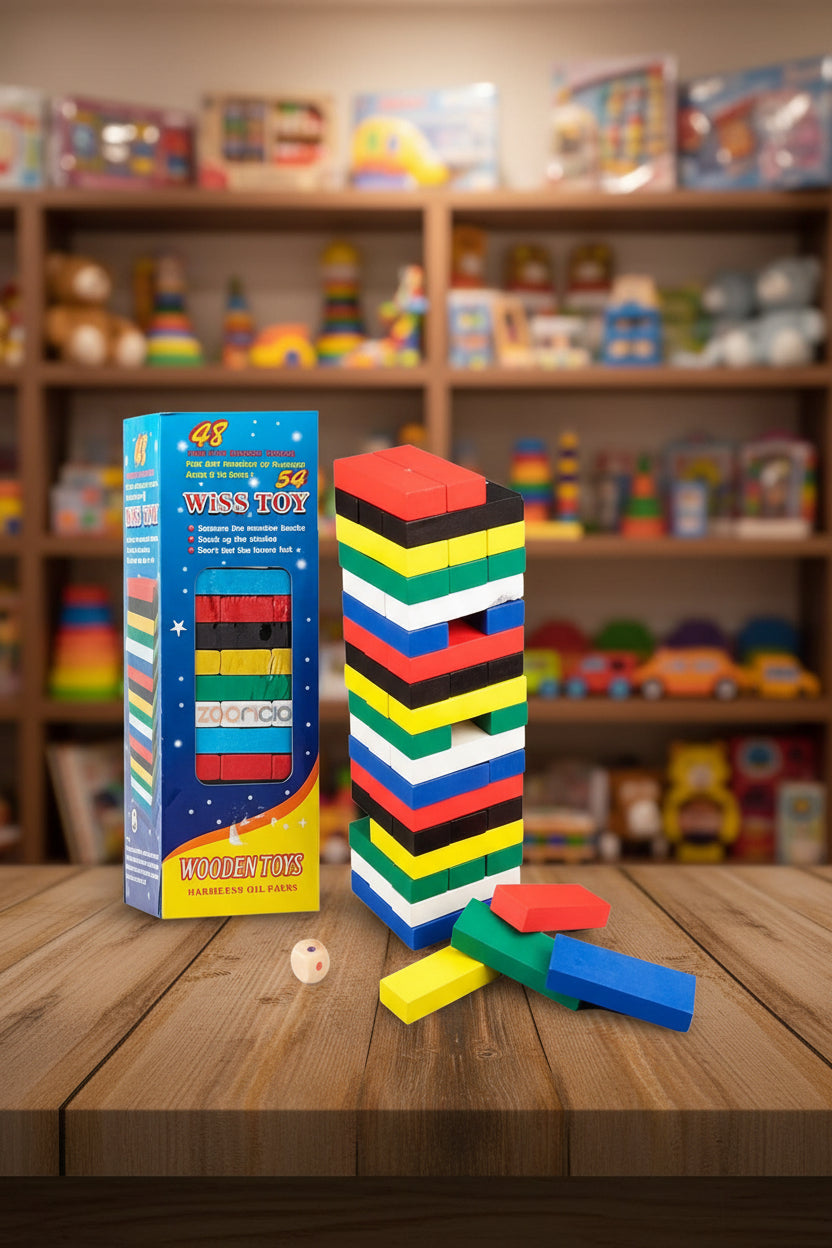 WOODEN JENGA MINI PUZZLE TOY
