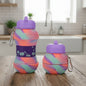 WATER BOTTLE SILICONE FOLD MULTI COLOUR