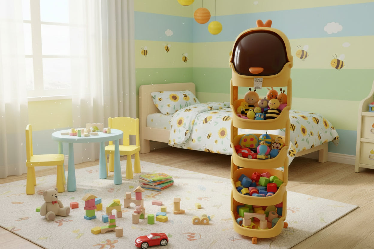 KIDS TOY STORAGE RACK  5 LAYER SINGLE COLOUR