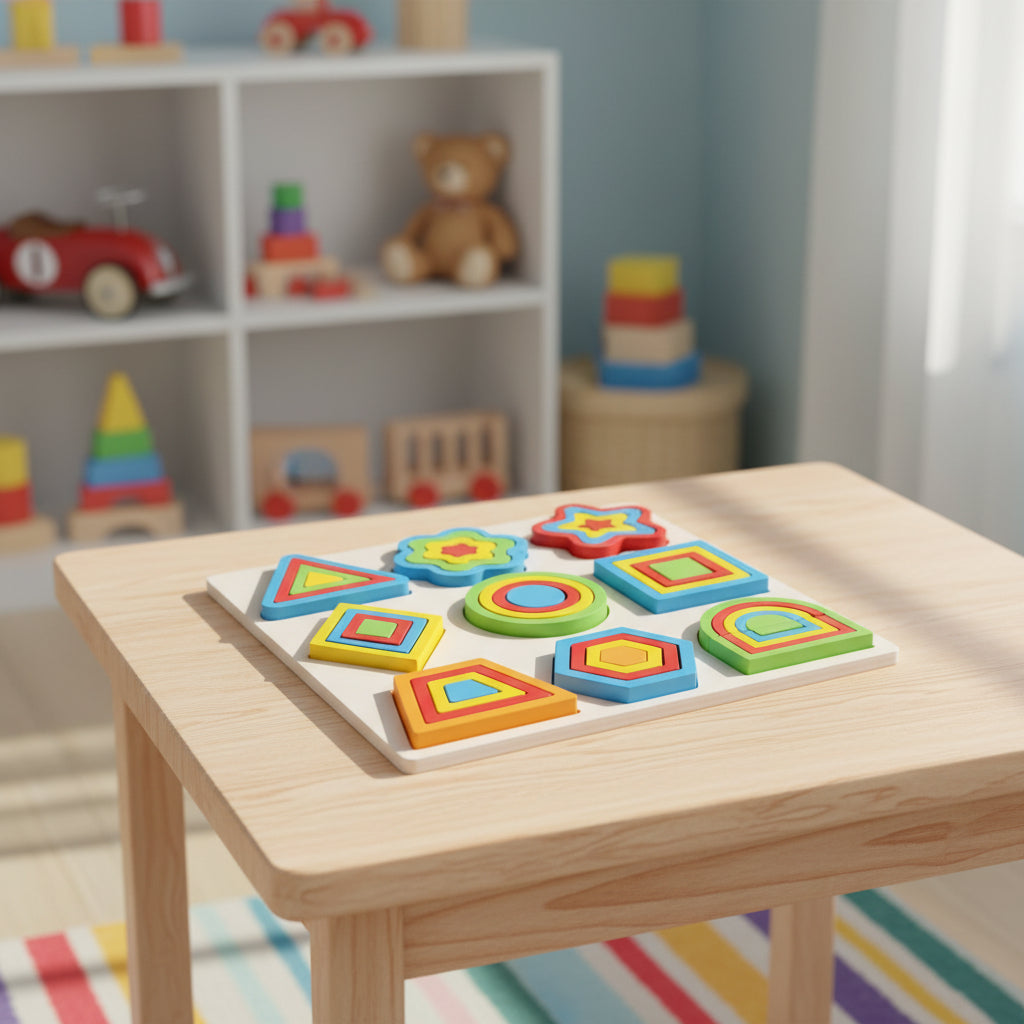 WOODEN SHAPE PUZZLE 3D